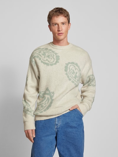 Only & Sons Strickpullover mit gerippten Abschlüssen Modell 'RONNIE' Offwhite 4