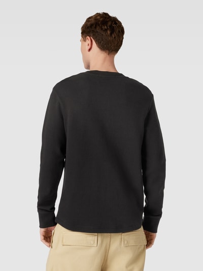 Calvin Klein Jeans Longsleeve in Waffelstruktur Modell 'ARCHIVAL' Black 5