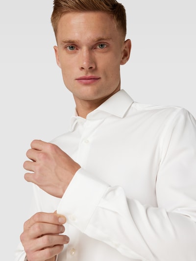 Eterna Slim fit zakelijk overhemd met haaikraag Ecru - 3