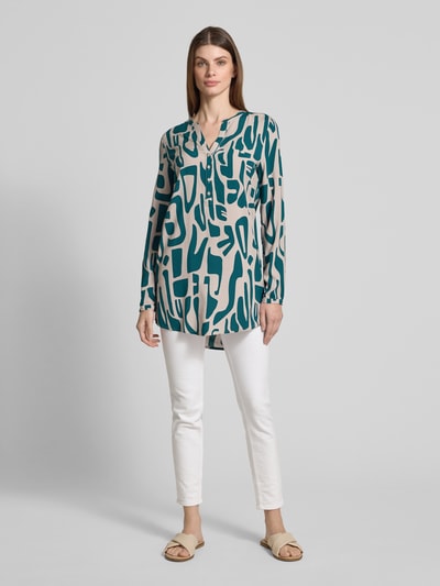 Christian Berg Woman Longbluse mit V-Ausschnitt Sand 1