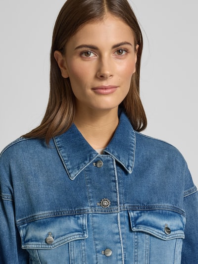 Marc Cain Jeansjacke mit Knopfleiste Marine 3