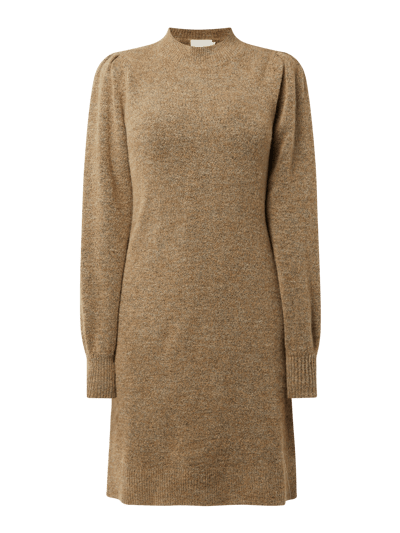 Damen Strickkleid Mit U-Boot-Ausschnitt - Langarm Figurbetont Elegant