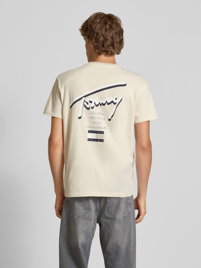 Tommy Jeans Regular fit T-shirt van puur katoen Zand - 4