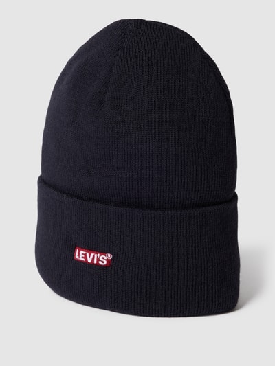 Levi's® Beanie met labelstitching, model 'BABY TAB LOGO' Donkerblauw - 1