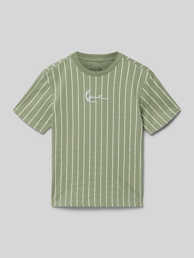 Karl Kani regular fit T-shirt met gestikt logo Rietgroen - 1
