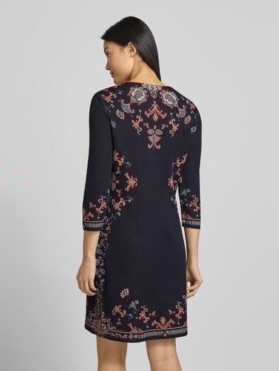 Marc Cain Knielange jurk met viscose Marineblauw - 5