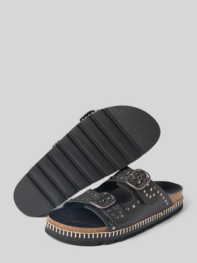 Verbenas Sandalen mit Dornschließe Modell 'GALATEA' Black 4