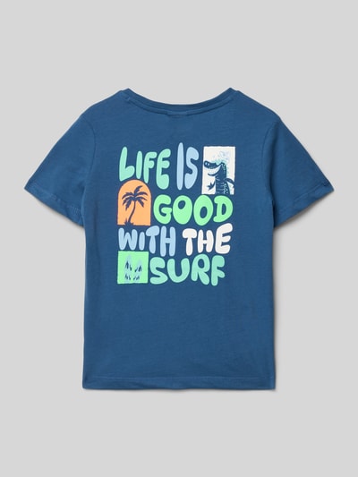 s.Oliver RED LABEL Regular Fit T-Shirt aus reiner Baumwolle  Rauchblau 3