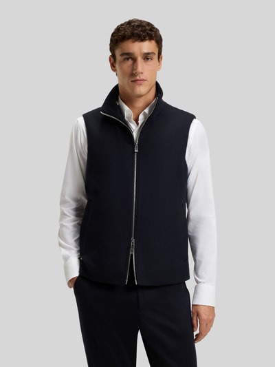 BOSS Regular Fit Mantel aus Woll-Mix Marine 6