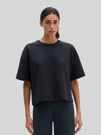 Marc O'Polo t-shirt o kroju loose fit z mieszanki bawełny Ciemnoniebieski 4