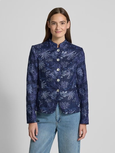 WHITE LABEL Leinenblazer mit Stehkragen Marine 4