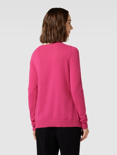 Christian Berg Woman Strickpullover aus Kaschmir mit V-Ausschnitt Pink 5