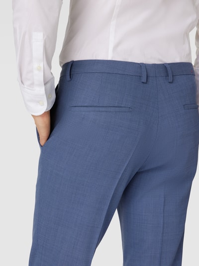 HUGO Pantalon met fijn motief, model 'Hesten' Blauw - 3