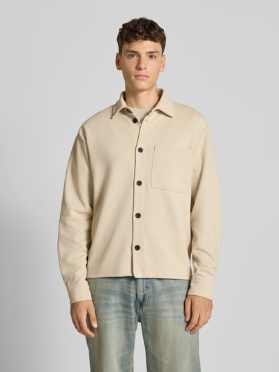Only & Sons Relaxed Fit Freizeithemd mit leichtem Strukturmuster Modell 'NEW KODYL' Beige 4