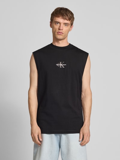 Calvin Klein Jeans Top mit Label-Stitching Black 4
