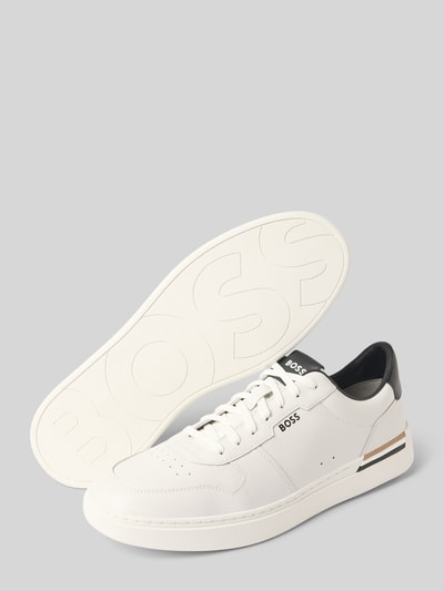 BOSS Lage sneakers van echt runderleer, model 'CLINT' Wit - 4