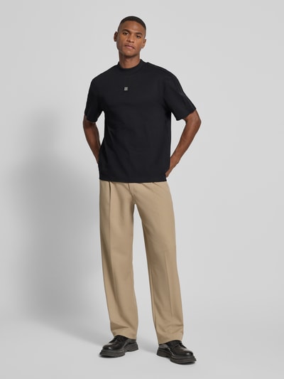 HUGO T-shirt o kroju relaxed fit z czystej bawełny model ‘DANOVOTI’ Czarny 1