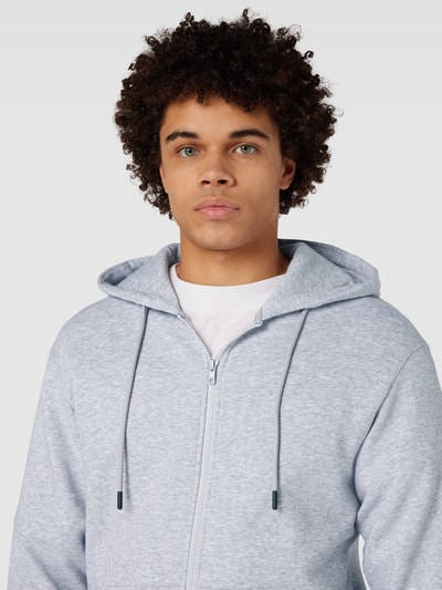 Jack & Jones Bluza rozpinana z kapturem model ‘BRADLEY’ Jasnoszary melanż 3