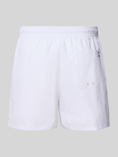 Tommy Hilfiger Regular Fit Badeshorts mit Logo-Stitching Weiss 3