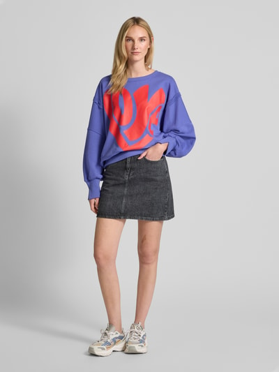 miss goodlife Oversized Sweatshirt mit Statement-Print Lila 1