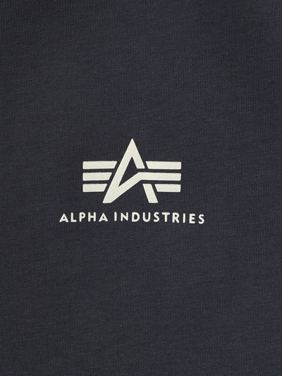 Alpha Industries T-Shirt mit Logo-Print Modell 'Basic T' Dunkelgrau 3