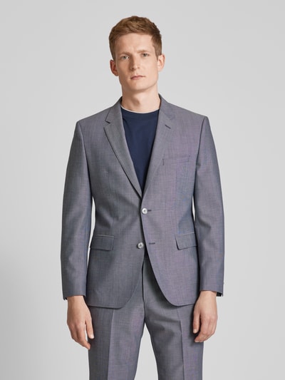 BOSS Slim fit 2-knoops colbert met reverskraag, model 'Jasper' Marineblauw - 4