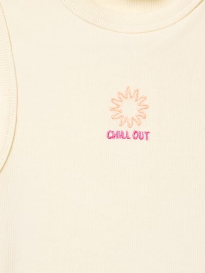 s.Oliver RED LABEL Slim Fit Top mit Baumwollanteil Ecru 2