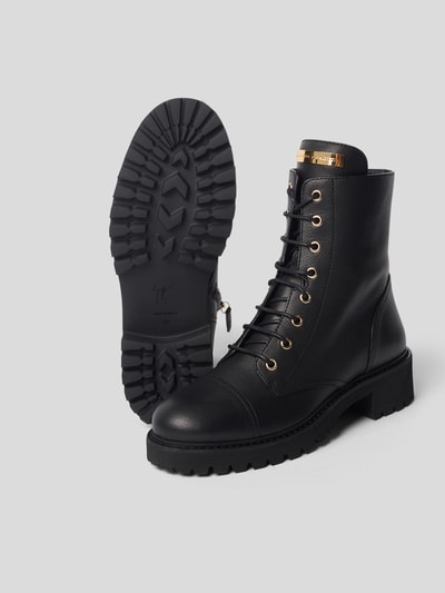 Giuseppe Zanotti Schnürboots mit Reißverschluss Black 5