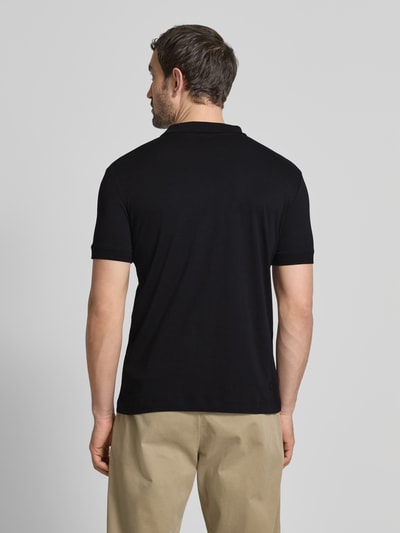 Strellson Poloshirt mit gerippten Abschlüssen Modell 'Clark' Black 5
