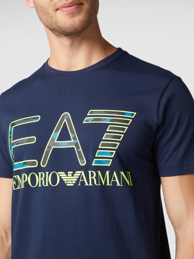 EA7 Emporio Armani T-Shirt mit Label-Print Marine 3