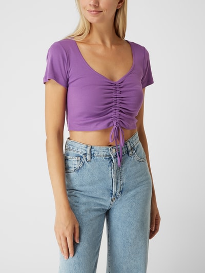 Only Cropped T-Shirt aus Baumwolle Modell 'Kika' Rosa 4