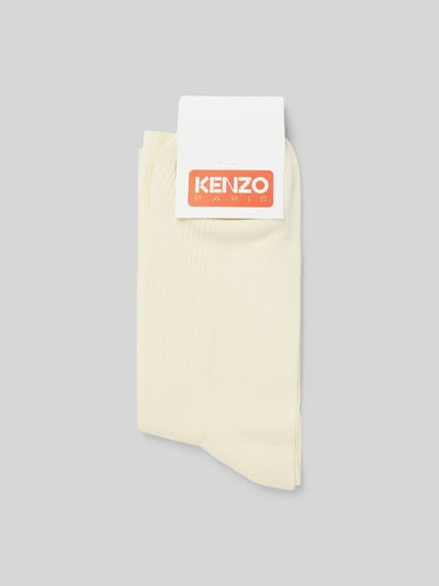 Kenzo Socken mit Label-Stitching Offwhite 3