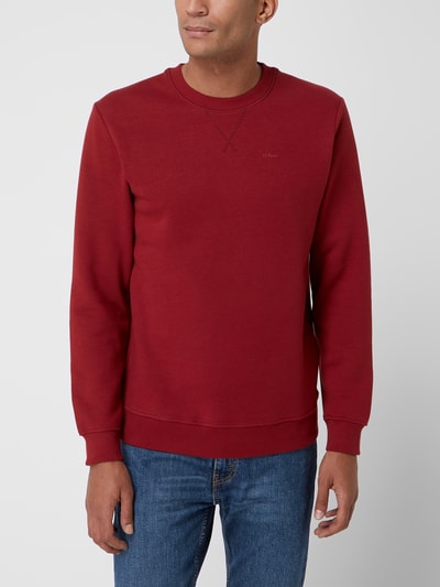 s.Oliver RED LABEL Sweatshirt mit Rundhalsausschnitt Dunkelrot 4