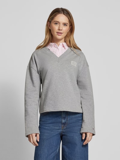 Tommy Hilfiger Sweatshirt mit Logo-Print Mittelgrau 4