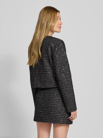 Liu Jo White Korte blazer met viscose en pailletten Zwart - 5