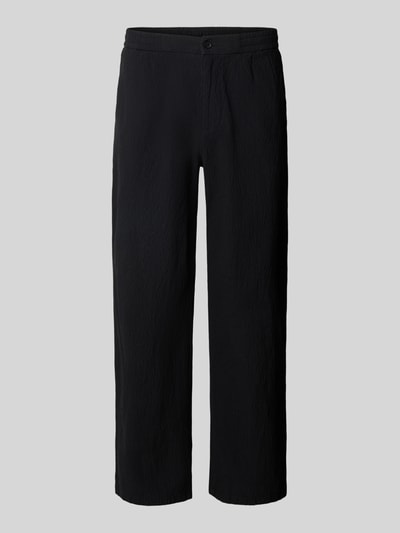 REVIEW Straight Fit Stoffhose aus Baumwoll-Mix Black 2