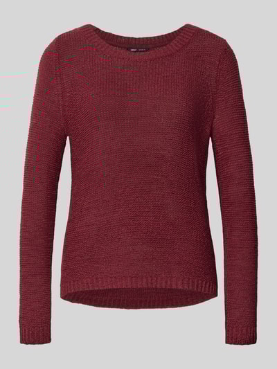 Only Regular Fit Strickpullover aus Grobstrick Modell 'GEENA' Bordeaux 2