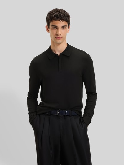 HUGO Slim fit poloshirt van viscosemix Zwart - 4