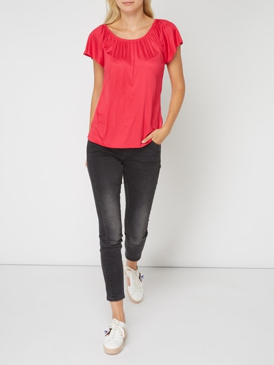 s.Oliver BLACK LABEL Off Shoulder Shirt mit Raglanärmeln Pink 1