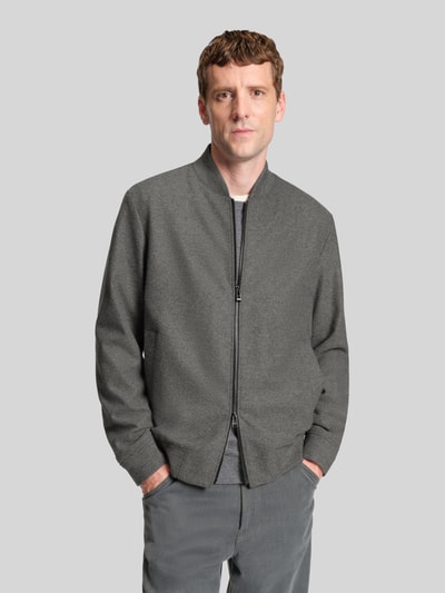 BOSS Slim Fit Blouson mit Woll-Anteil Modell 'HANRY' Hellgrau 4