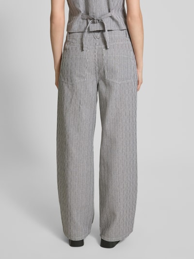 Copenhagen Muse Spodnie materiałowe z szeroką nogawką i 5 kieszeniami model ‘EMILY’ Czarny 5