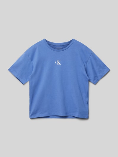 Calvin Klein Jeans T-shirt z nadrukiem z logo Fioletowy 1