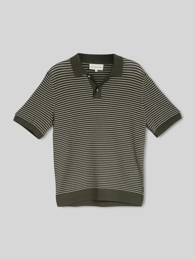 Tom Tailor Regular Fit Poloshirt aus einer Baumwolle in Strickoptik Oliv 2