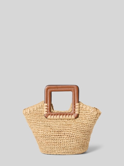 Staud Shoulder Bag in Flecht-Optik Modell 'Harlow' Beige 4