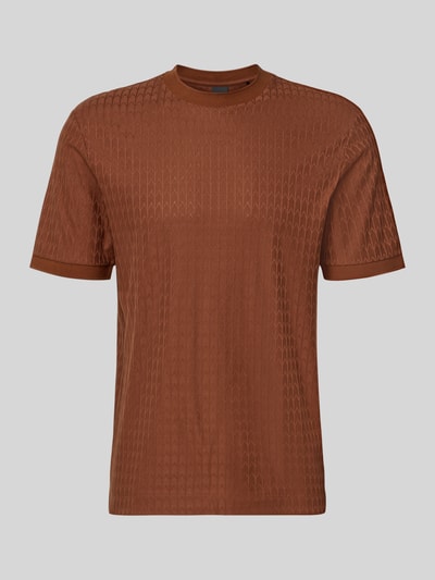BOSS  Regular Fit T-Shirt aus reiner Baumwolle Modell 'Thompson 321' Mittelbraun Mel 1
