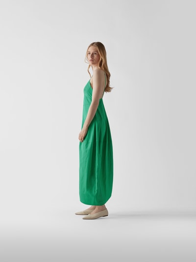 Tibi Midikleid mit Spaghettiträgern Grün 4