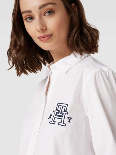 Tommy Hilfiger Overhemdblouse van katoen met labeldetails Wit - 3