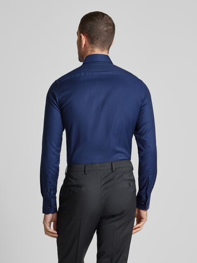 Eterna Slim Fit Business-Hemd mit Knopfleiste Marine 5