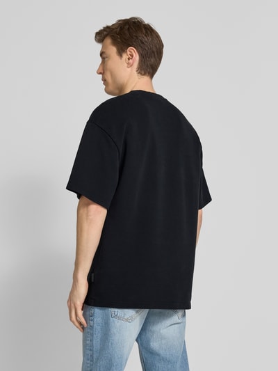 Strellson T-Shirt mit Strukturmuster Modell 'Pico' Black 5