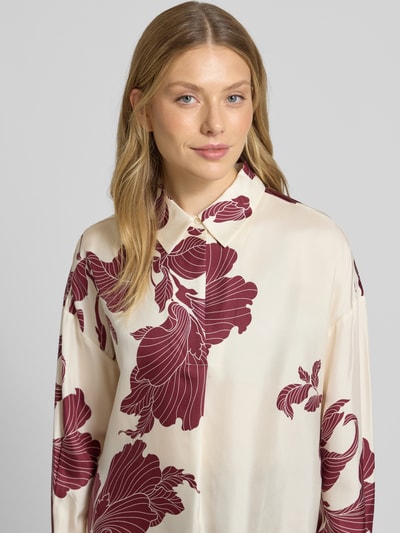 Herzensangelegenheit Regular Fit Bluse aus reiner Seide Modell 'Marino' Bordeaux 3